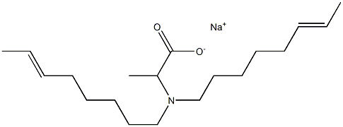 2-[Di(6-octenyl)amino]propanoic acid sodium salt