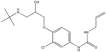 1-(2-Propenyl)-3-[3-chloro-4-[2-hydroxy-3-[tert-butylamino]propoxy]phenyl]urea