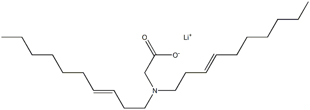 N,N-Di(3-decenyl)glycine lithium salt Struktur