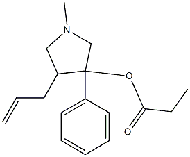 4-Allyl-1-methyl-3-phenylpyrrolidin-3-ol propionate 结构式