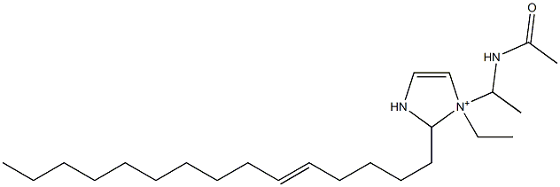 1-[1-(Acetylamino)ethyl]-1-ethyl-2-(5-pentadecenyl)-4-imidazoline-1-ium,,结构式