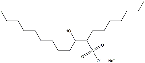 9-Hydroxyoctadecane-8-sulfonic acid sodium salt Structure