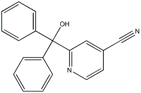 2-(Diphenylhydroxymethyl)-4-pyridinecarbonitrile Structure