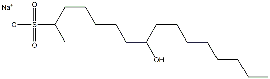 8-Hydroxyhexadecane-2-sulfonic acid sodium salt 结构式