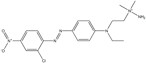 1-[2-[[4-[(2-Chloro-4-nitrophenyl)azo]phenyl]ethylamino]ethyl]-1,1-dimethylhydrazinium Struktur