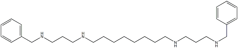 N,N''-(1,8-オクタンジイル)ビス[N'-ベンジルプロパン-1,3-ジアミン] 化学構造式