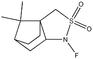 1-Fluoro-8,8-dimethylhexahydro-3H-3a,6-methano-2,1-benzisothiazole 2,2-dioxide 结构式