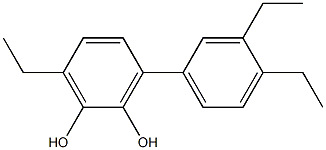 3-Ethyl-6-(3,4-diethylphenyl)benzene-1,2-diol Structure