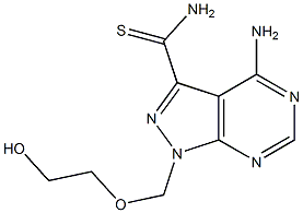 4-Amino-1-(2-hydroxyethoxymethyl)-1H-pyrazolo[3,4-d]pyrimidine-3-carbothioamide Structure