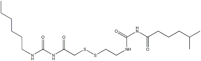 1-(5-Methylhexanoyl)-3-[2-[[(3-hexylureido)carbonylmethyl]dithio]ethyl]urea 结构式