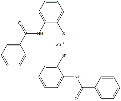 Zinc bis[2-(phenylcarbonylamino)benzenethiolate] Structure