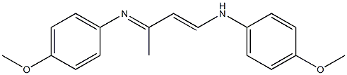1-(4-Methoxyphenylamino)-3-(4-methoxyphenylimino)-1-butene,,结构式