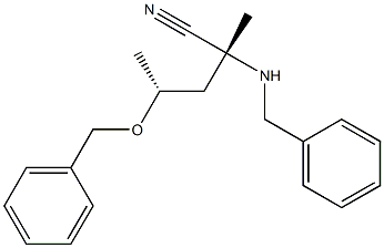 (2R,4R)-2-(Benzylamino)-4-(benzyloxy)-2-methylpentanenitrile Struktur