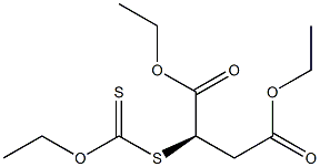 (+)-ジチオ炭酸O-エチルS-[(R)-1,2-ジ(エトキシカルボニル)エチル] 化学構造式