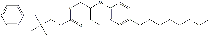 N,N-Dimethyl-N-benzyl-N-[2-[[2-(4-octylphenyloxy)butyl]oxycarbonyl]ethyl]aminium,,结构式