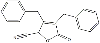 2,5-Dihydro-3-benzyl-4-benzyl-5-oxo-2-furancarbonitrile