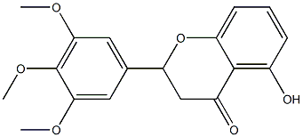 2-(3-Methoxy-4-methoxy-5-methoxyphenyl)-5-hydroxy-2,3-dihydro-4H-1-benzopyran-4-one,,结构式
