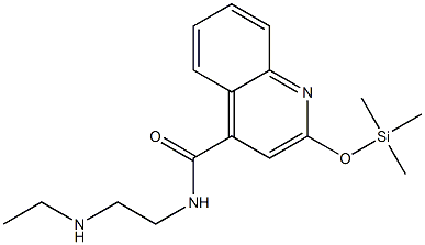 2-Trimethylsilyloxy-N-[2-(ethylamino)ethyl]-4-quinolinecarboxamide 结构式