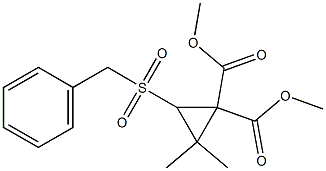 3-Benzylsulfonyl-2,2-dimethylcyclopropane-1,1-dicarboxylic acid dimethyl ester Structure