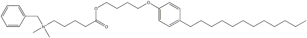 N,N-Dimethyl-N-benzyl-N-[4-[[4-(4-dodecylphenyloxy)butyl]oxycarbonyl]butyl]aminium Structure