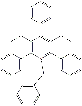 5,6,8,9-Tetrahydro-7-phenyl-14-benzyldibenz[c,h]acridin-14-ium,,结构式