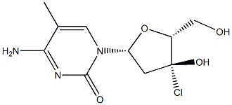 3'-Chloro-5-methyl-2'-deoxycytidine 结构式