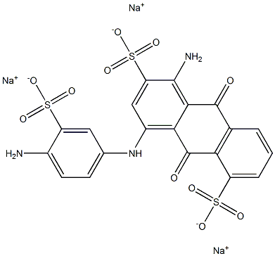 1-Amino-4-(4-amino-3-sulfoanilino)-9,10-dihydro-9,10-dioxoanthracene-2,5-disulfonic acid trisodium salt