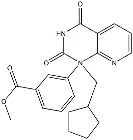  3-[(3-Cyclopentylmethyl-1,2,3,4-tetrahydro-2,4-dioxopyrido[2,3-d]pyrimidin)-1-yl]benzoic acid methyl ester