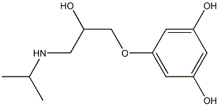 1-(3,5-Dihydroxyphenoxy)-3-isopropylamino-2-propanol Struktur