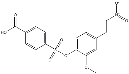 4-[2-Methoxy-4-[(E)-2-nitroethenyl]phenoxysulfonyl]benzoic acid Struktur