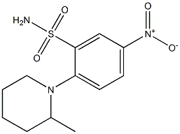 2-(2-Methyl-1-piperidinyl)-5-nitrobenzenesulfonamide Struktur