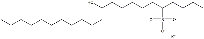 11-Hydroxydocosane-5-sulfonic acid potassium salt,,结构式