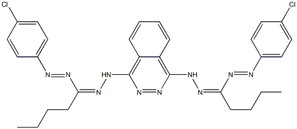 1,4-Bis[2-[1-[(4-chlorophenyl)azo]pentylidene]hydrazino]phthalazine Structure