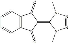 2-[1-Methyl-4-methyl-1H-tetrazol-5(4H)-ylidene]indane-1,3-dione Struktur