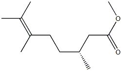 [R,(+)]-3,6,7-Trimethyl-6-octenoic acid methyl ester,,结构式