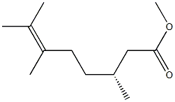 [R,(+)]-3,6,7-Trimethyl-6-octenoic acid methyl ester Structure