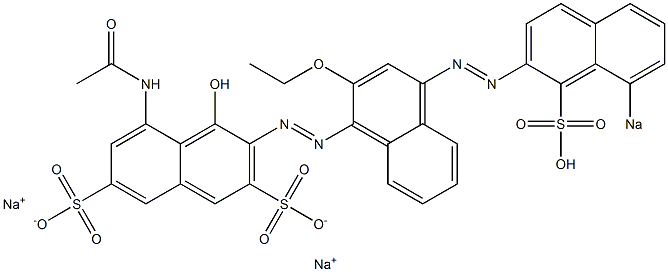 5-Acetylamino-3-[[2-ethoxy-4-[(8-sodiosulfo-2-naphthalenyl)azo]-1-naphthalenyl]azo]-4-hydroxynaphthalene-2,7-disulfonic acid disodium salt,,结构式