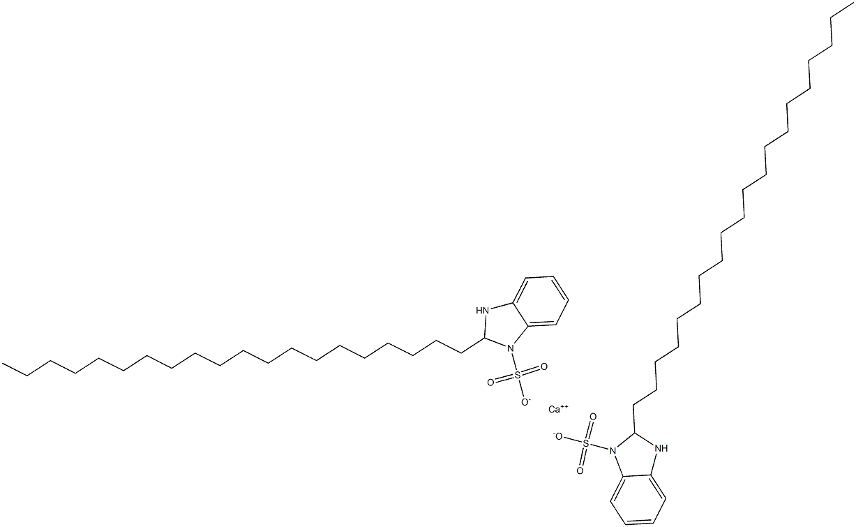 Bis(2,3-dihydro-2-icosyl-1H-benzimidazole-1-sulfonic acid)calcium salt,,结构式