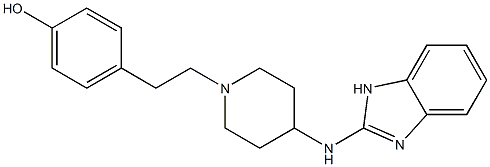 4-[2-[4-(1H-Benzoimidazole-2-ylamino)-1-piperidinyl]ethyl]phenol Structure
