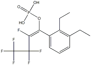 りん酸ジエチル[(Z)-1-フェニル-2,3,3,4,4,4-ヘキサフルオロ-1-ブテニル] 化学構造式