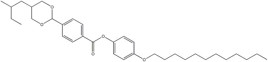 4-[5-(2-Methylbutyl)-1,3-dioxan-2-yl]benzoic acid 4-(dodecyloxy)phenyl ester,,结构式