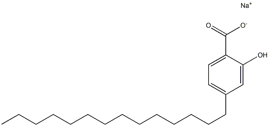 4-Tetradecyl-2-hydroxybenzoic acid sodium salt 结构式