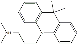 N-[3-(9,9-Dimethyl-9,10-dihydroacridin-10-yl)propyl]dimethylaminium Struktur