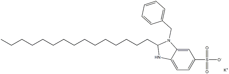 1-Benzyl-2,3-dihydro-2-pentadecyl-1H-benzimidazole-6-sulfonic acid potassium salt 结构式