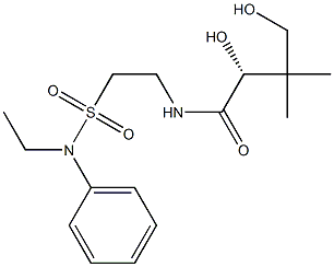 [R,(+)]-N-[2-(Ethylphenylsulfamoyl)ethyl]-2,4-dihydroxy-3,3-dimethylbutyramide Struktur