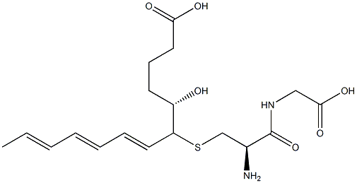 N-[S-[(1R,2E,4E,6E)-1-[(1S)-1-ヒドロキシ-4-カルボキシブチル]-2,4,6-オクタトリエン-1-イル]-L-システイニル]グリシン 化学構造式