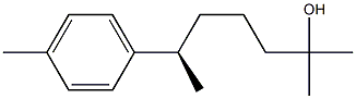 [R,(-)]-2-メチル-6-p-トリル-2-ヘプタノール 化学構造式