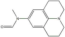 N-メチル-N-[2,3,6,7-テトラヒドロ-1H,5H-ベンゾ[ij]キノリジン-9-イル]ホルムアミド 化学構造式