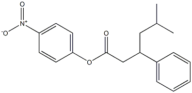 5-Methyl-3-phenylhexanoic acid 4-nitrophenyl ester Struktur