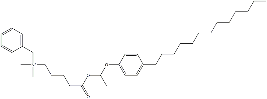 N,N-Dimethyl-N-benzyl-N-[4-[[1-(4-tridecylphenyloxy)ethyl]oxycarbonyl]butyl]aminium,,结构式